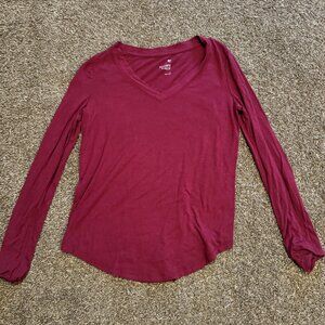 SO V-neck Long Sleeve Shirt
